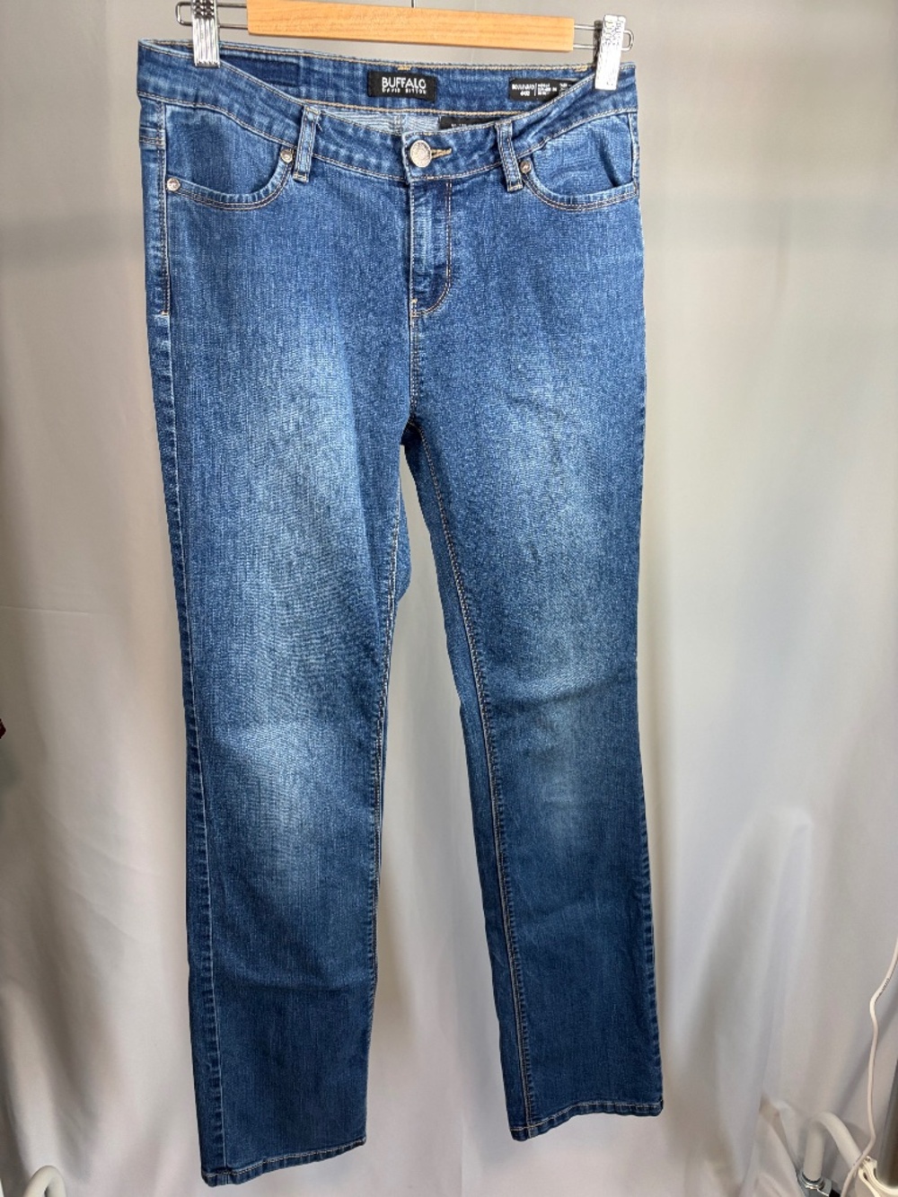 Buffalo David Bitton Boulevard Mid-Rise Straight Leg Stretch Jeans – Size 4
